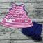 Pink Striped Baby Summer Clothes 2017 Sleeveless Tops Icing Shorts Outfit M7042004