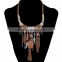 Handicraft Bohemia Long Ethnic Tribal Boho Beads Fringe Feather Beaded Tassel Weave Rope Charm Necklace Collar Jewelry