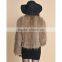 New Fashion SJ057-01 High Quality 1*1 Knit Raccoon Fur Fashion Women Fur Coat