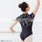 Adult Ballet Floral Lace Mock Neck Leotards