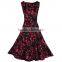 Women 1950's Floral Spring Garden Party Cocktail Dress Wedding Dress