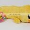 2016 Promotion Custom Cute Animal Shaped Pencil Case With Zip Fashion Cartoon Yellow Duck Plush Pencil Bag