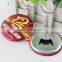bottle opener with keychain material of 58mm use badge machine to make Factory direct sale