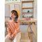6902/Full sleeve cartoon t shirt for kids girl fashion high quality wholesale loose girls top