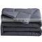 2020 hot sale 100% cotton fabric solid colour anxiety release heavy gravity weighted blanket for adult and children