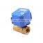 motorized ball valve electrical ball valve DN20 3/4'' NPT thread with signal feedback and manual override