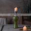 Wholesale Western fancy custom shiny green candle holder crafts home decor ceramic candle stand for wedding centerpieces