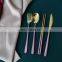 Amazon hot sale European 304 stainless steel western knife and fork spoon tableware set