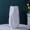 Dry Flower Water Wave Special Shape Custom White Large Ceramic Vase Decoration For Living Room