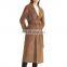 Ladies camel cashmere long winter warm coat women