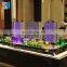 Plaza shopping mall building model with cars ,human figures, architectural scale models