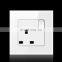 Wall Socket UK Plug 13A Plastic Single Wall Electrical Sockets Plug Outlet Switch