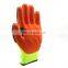 Cut resistant Level 5 protection sandy nitrile palm coated TPR mechanic impact glove