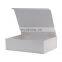 Plain white large rectangle cardboard gift set box packaging with magnetic lid