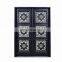 Decorative unique interior door with glass and top crown casing solid wood door