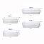 Kitchen Clear Plastic Stackable Storage Bins Refrigerator, Freezer, Pantry & Clothes Organization Container with Carrying Handles