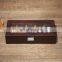 European classical top glasses 5 slots solid wood watch box