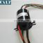 6 channels Circuit 60mm bore 135mm outer 10A 2mm circuit Through hole slip ring