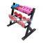 Household and commercial display dumbbell rack double-layer multi-function fitness equipment storage rack