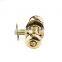 Convenience Polished Brass privacy bathroom double ball knob tubular door lock with coin keys