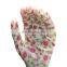 Beauty Flower Printed Nitrile Women Housework Cleaning Breathable Gloves Hand protection Garden Glove