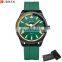 Curren 8421 New Fashion Quartz Watch Man 2022 Innovative Calendar Waterproof Silicon Band Green Stop Watches Relogio Masculino