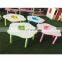 Blue color plastic play table for kids study