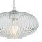 1LT PENDANT CHROME & RIBBED GLASS FOR KITCHEN