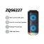 Hot sell ZQS6227 dual 6.5 inch 20W power subwoofer portable loud speaker with colorful lights