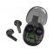 low Latency Transparent One Touch Key Bluetooth Earphone TWS Stereo Earbuds With LED Display
