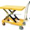 CE hydraulic hand double scissors lift table truck