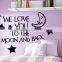 2016 We Love You To The Moon And Back Vinyl Wall Decal Sticker Decor Baby Boy Girl Nursery Bedroom Wholesale