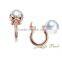 2015 Factory Direct Sale 14Carat Rose Gold Jewelry Wholesale Akoya Pearl Jewelry Pearl Earring Mounting