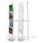 Custom design a4 acrylic brochure holder,floor standing brochure holder,magazine holder