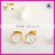 Fashion S925 gold plated gemstone earrings for girl, simple moonstone silver stud earring