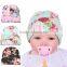 Hot-sales cotton Baby Hat Girl Boy Cap floral Beanie Infant Cotton knitted toddlers New Children floral hat FH-194