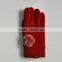 Sheep skin red acrylic Knitted Gloves with short fur