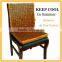 Cooling breathable bamboo chair cushion with lace in summer