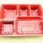 PP Plastic Disposable 5 Compartment Microwave Safe Takeaway Food Container Lunch Tray Quality Choice