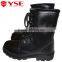 PU leather material military boots for policeman