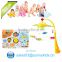 Plastic baby musical hanging toys bed rattle for infant