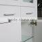 Modern design white wooden file cabinet design with showcase for European