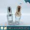 30ML clear cosmetic glass bottle with press pump dropper