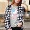 Hot Selling Fashion Women Long Sleeve Custom Plaid Shirt Wholesale Plaid Shirts Women