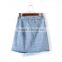 wholesales China New model women gender girlfriend denim irregular cutting summer ripped slim jeans dress skirts
