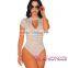 2016 Fringe Black and Fuchsia 3pcs transparent chemise lingerie