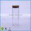 8.3oz/250ml Wide Mouth Clear Glass Jas With Cork, Glass Bottle w/ Bamboo Cap