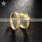 Wholesale factory 2016 trendy new Zircon diamond gold rings designs for women                        
                                                Quality Choice