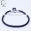 Inexpensive silver fashion leather charm bracelet