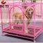 Pet Product Square Tube Dog Cage With Wheels